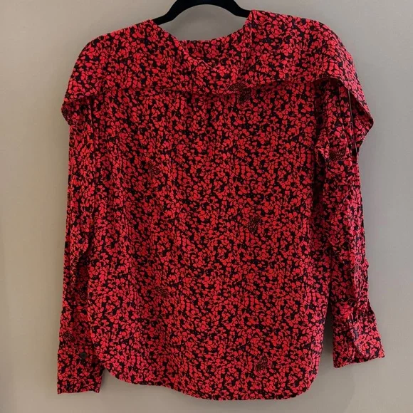 Zadig & Voltaire Tristan Floral Blouse, Size L - Picture 9 of 11